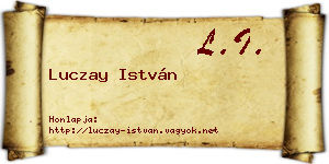Luczay István névjegykártya