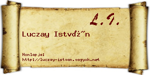 Luczay István névjegykártya