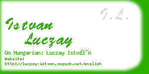 istvan luczay business card